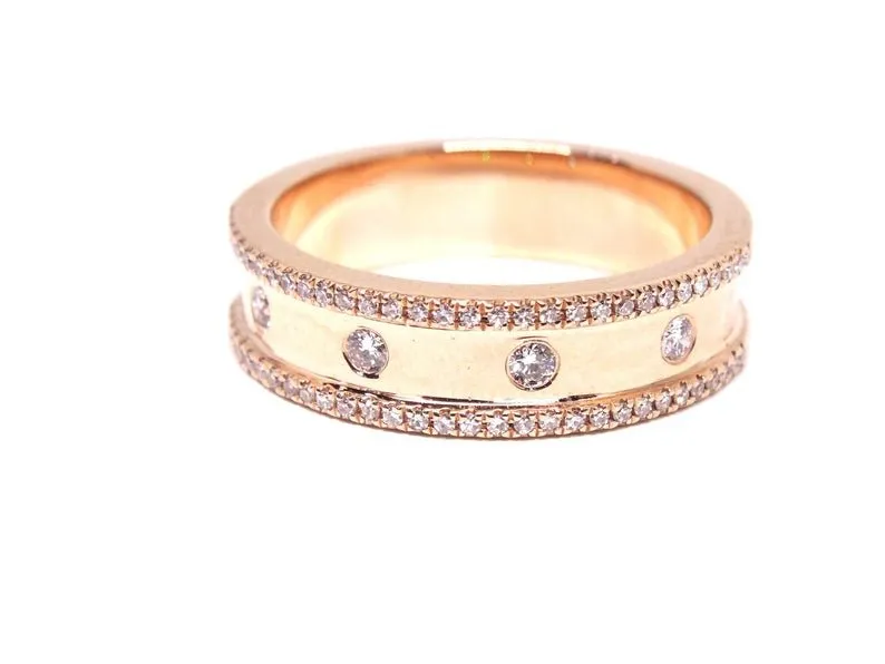 14K Gold 5MM Diamond Band