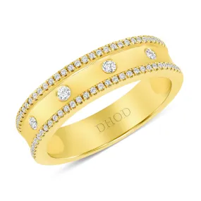 14K Gold 5MM Diamond Band