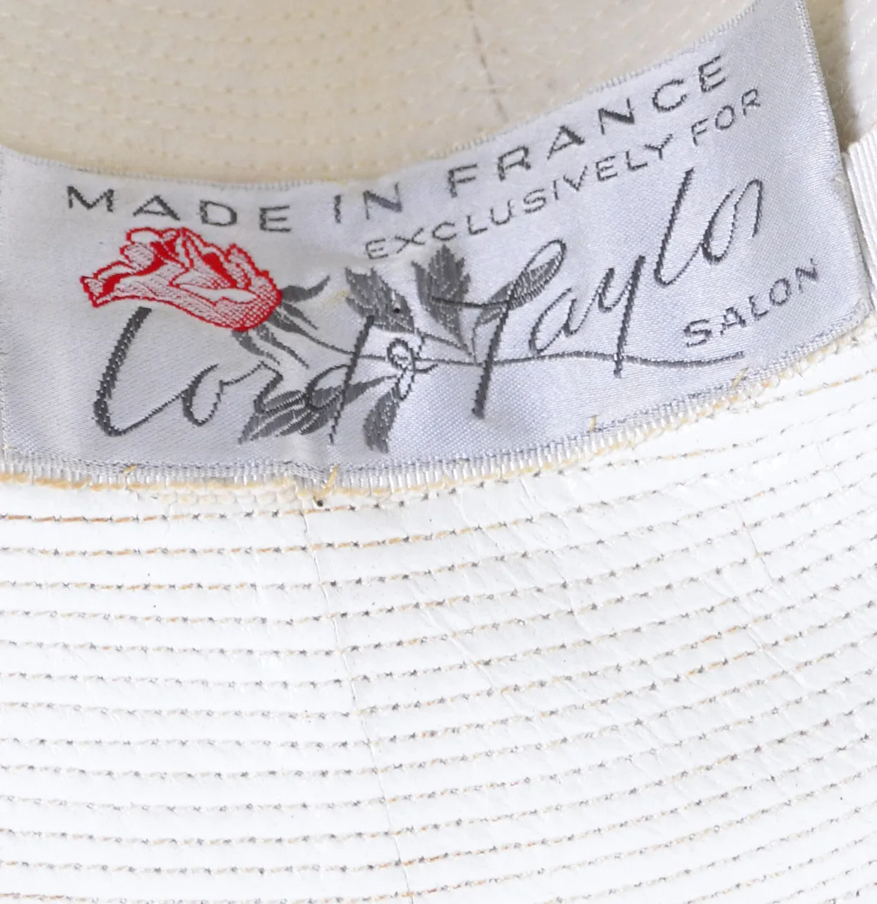 1960s Vintage Hat from Lord and Taylor Made in France White Leather