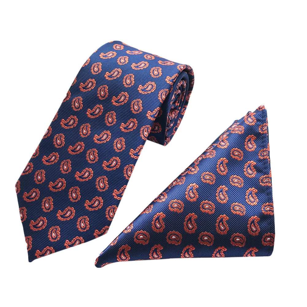 2-Piece Print Neckties and Pocket Square set