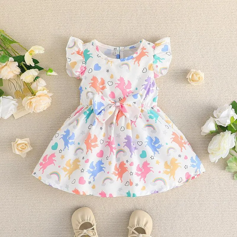 2023 Summer New Dress Unicorn Print Dress