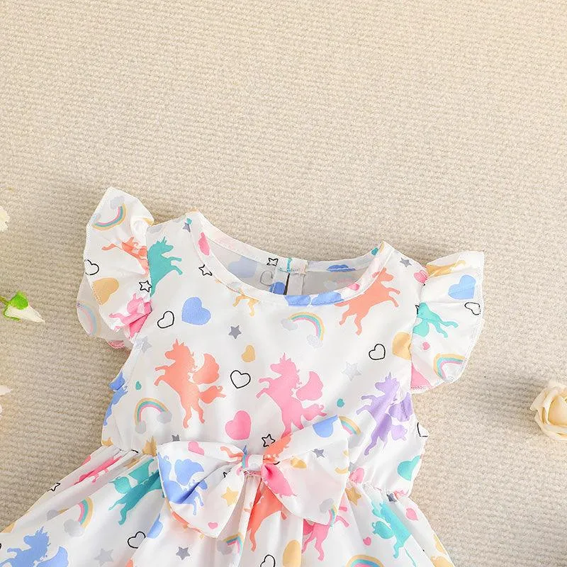 2023 Summer New Dress Unicorn Print Dress