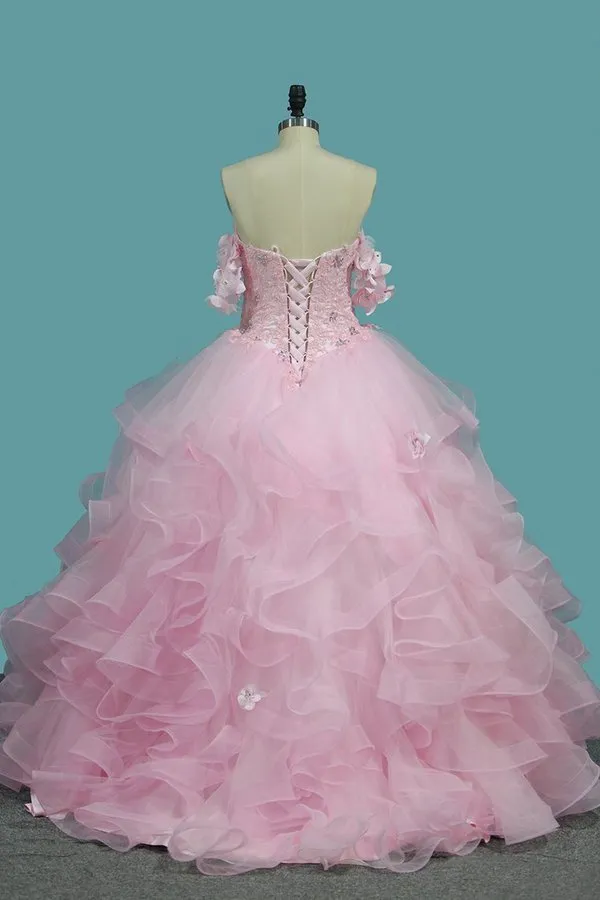 2024 Tulle Ball Gown Sweetheart Quinceanera Dresses With PD3SMFFE