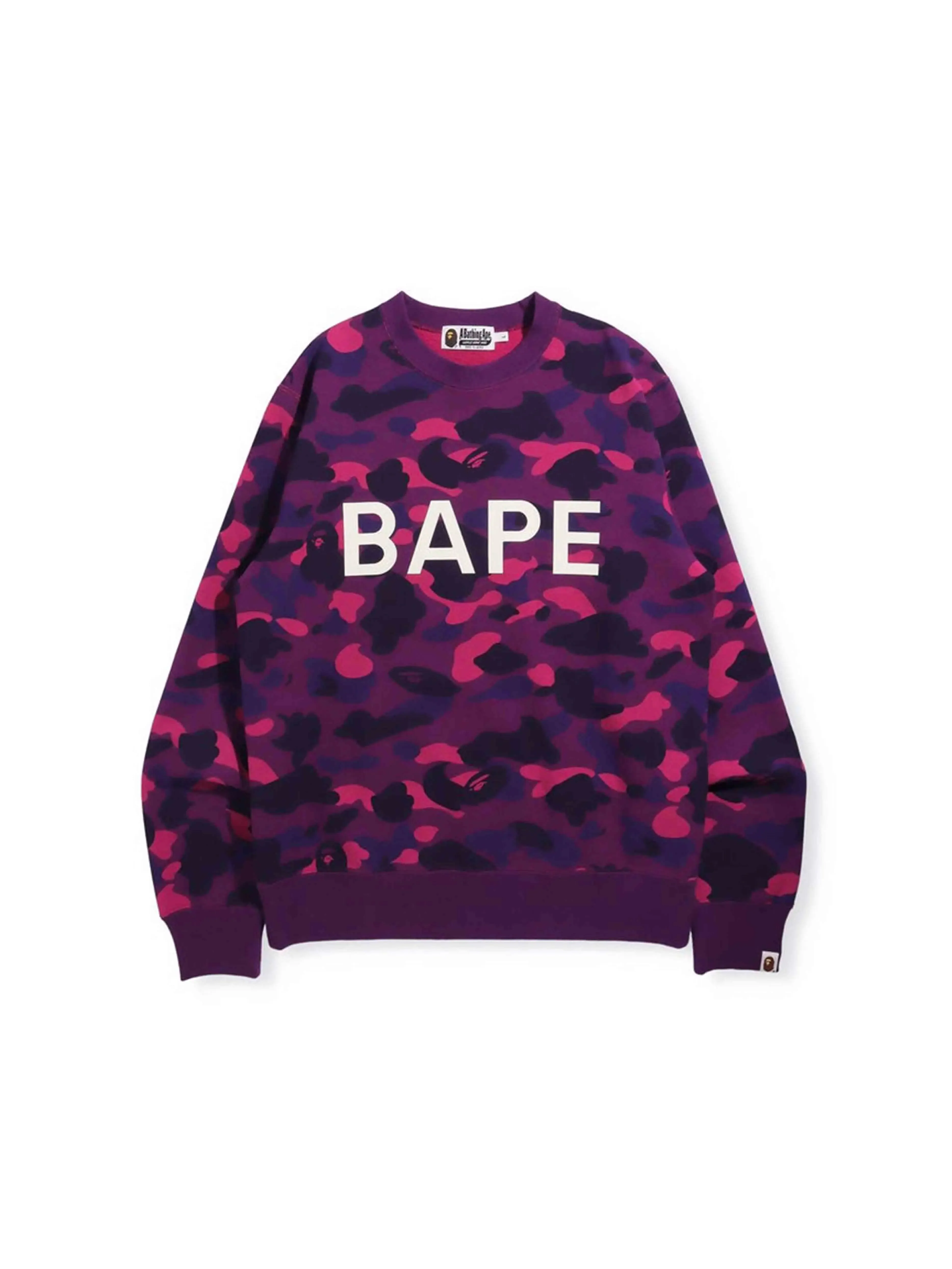 A Bathing Ape Colour Camo BAPE Crewneck Purple