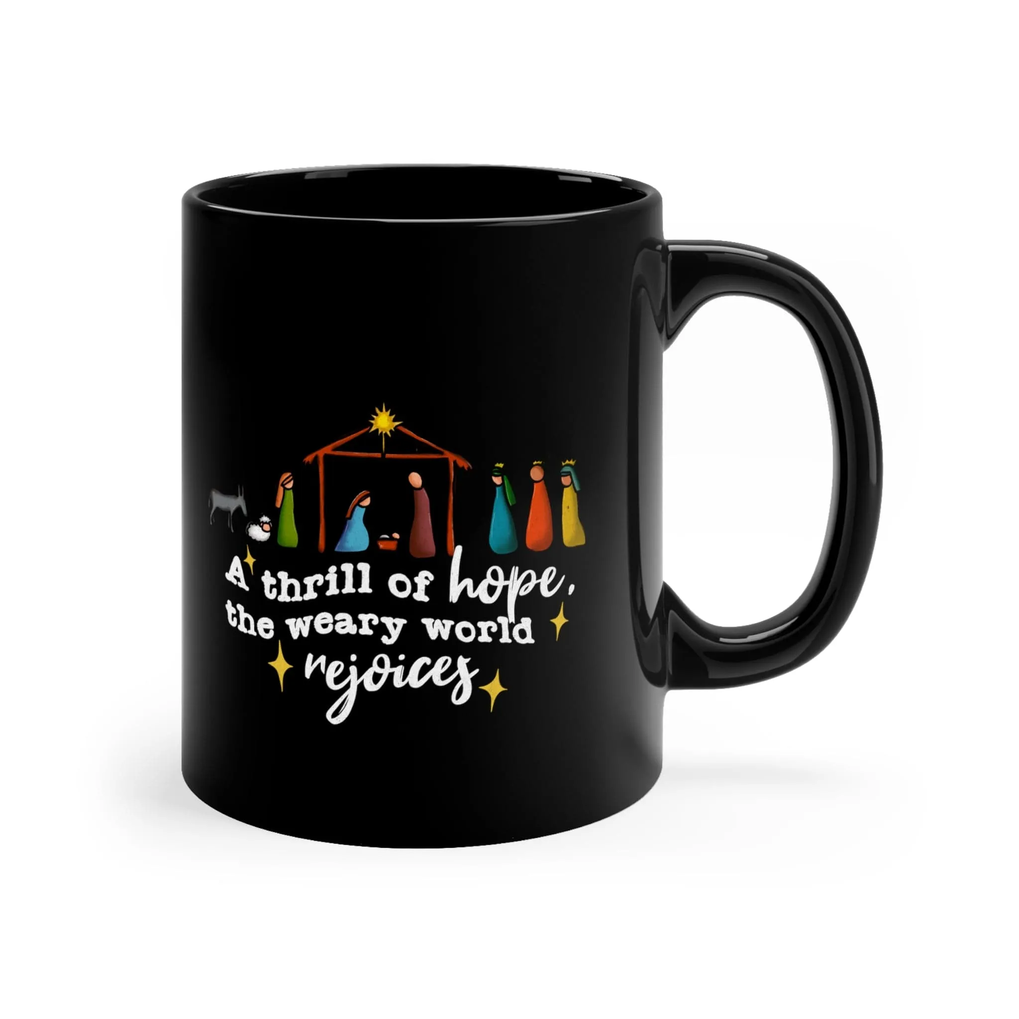 A Thrill of Hope 11oz Black Mug