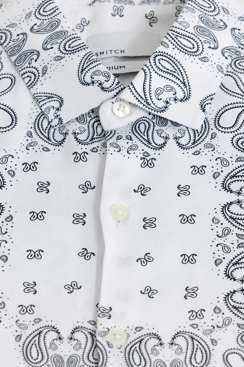 Acoustic Paisley White Shirt