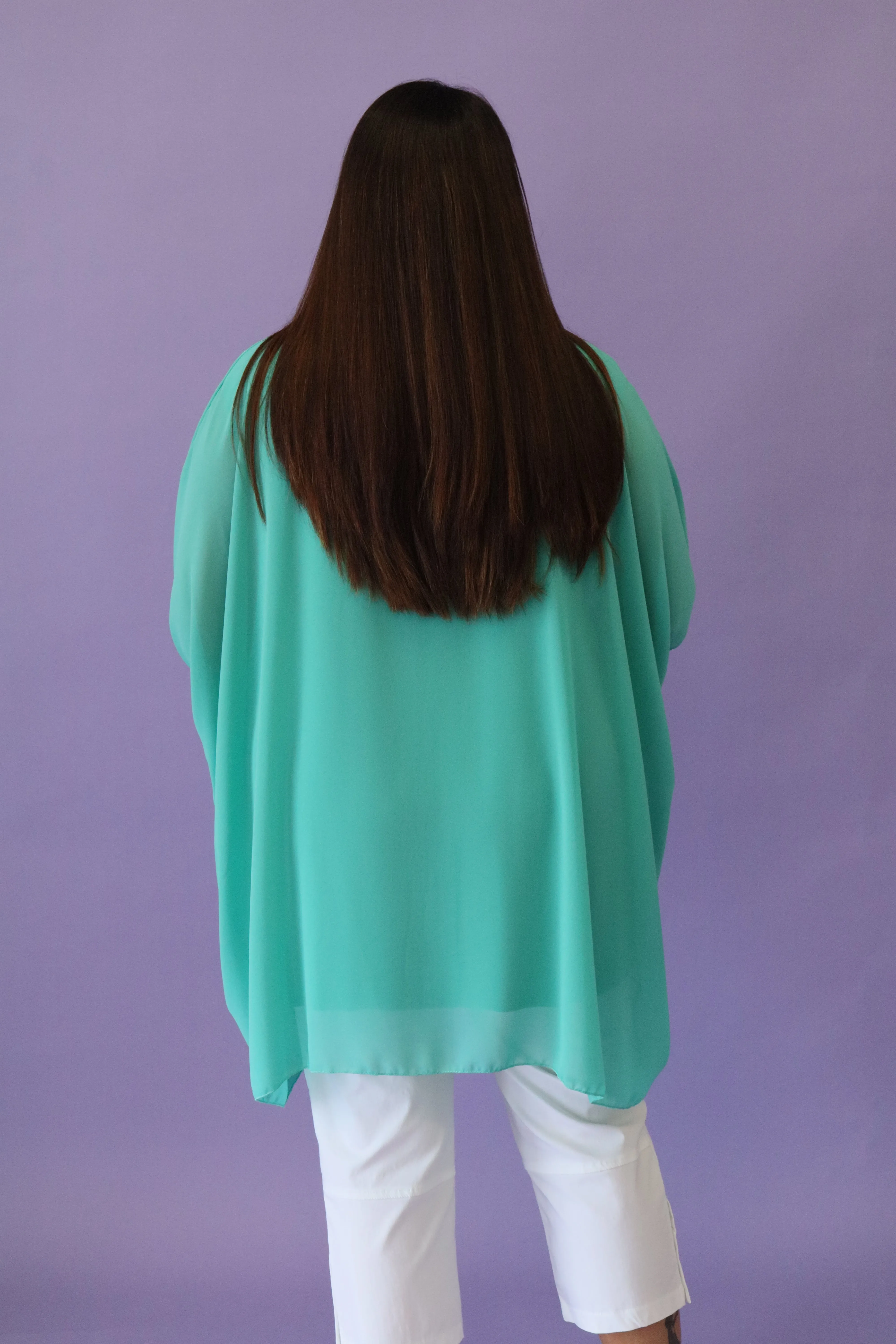 Alice Blouse in Aqua