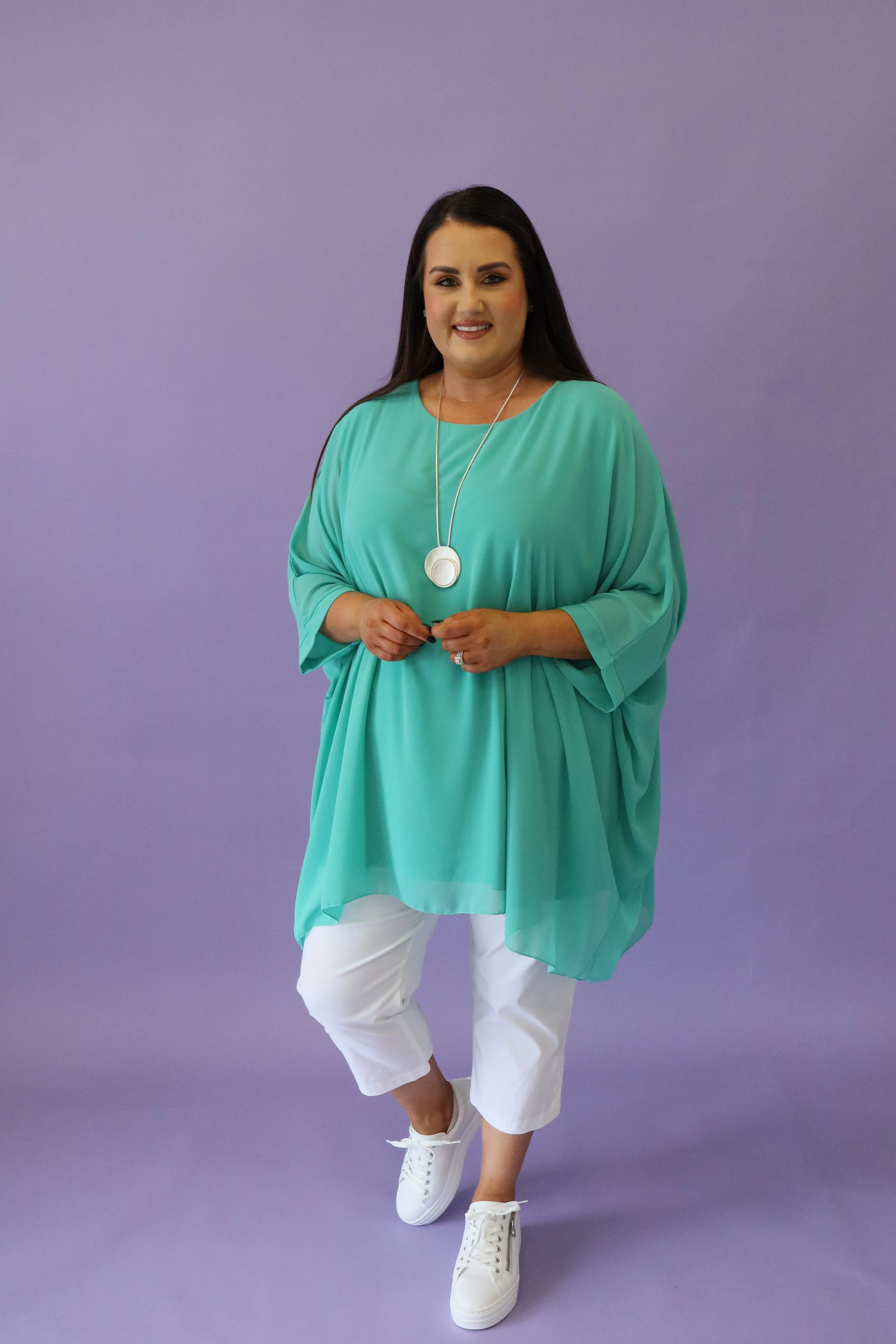 Alice Blouse in Aqua