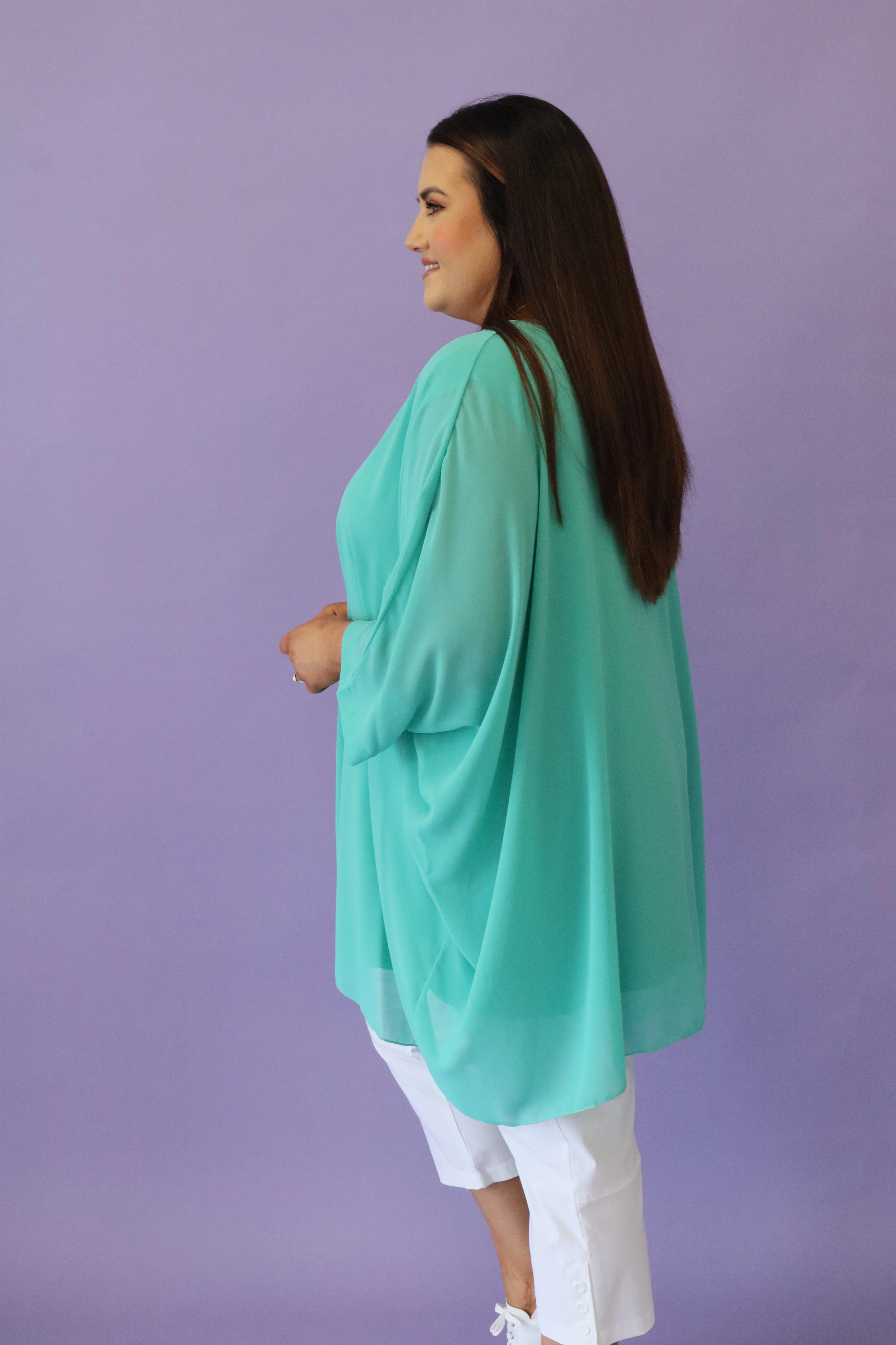 Alice Blouse in Aqua