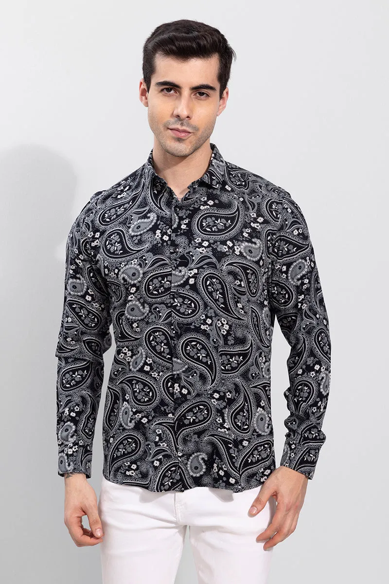 Allover Paisley Navy Shirt