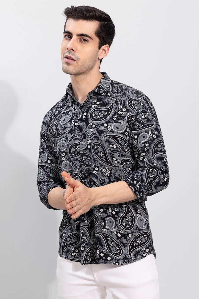 Allover Paisley Navy Shirt