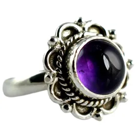 Amethyst Ring, Designer Ring, Handmade Ring, Boho Ring 925 Solid Sterling Silver Ring Custom