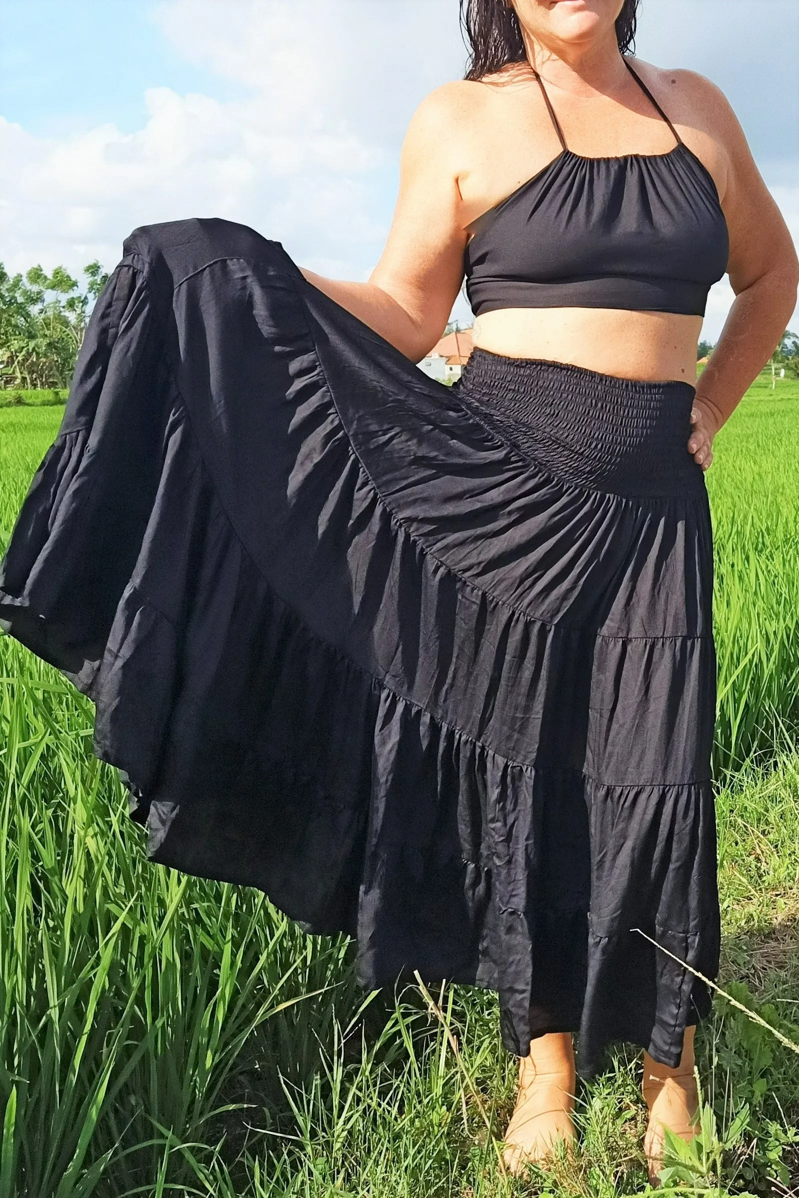 Aphrodite Skirt in Onyx