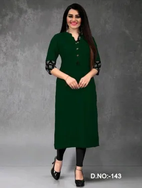 Attractive Solid Rayon Plus Size Kurti