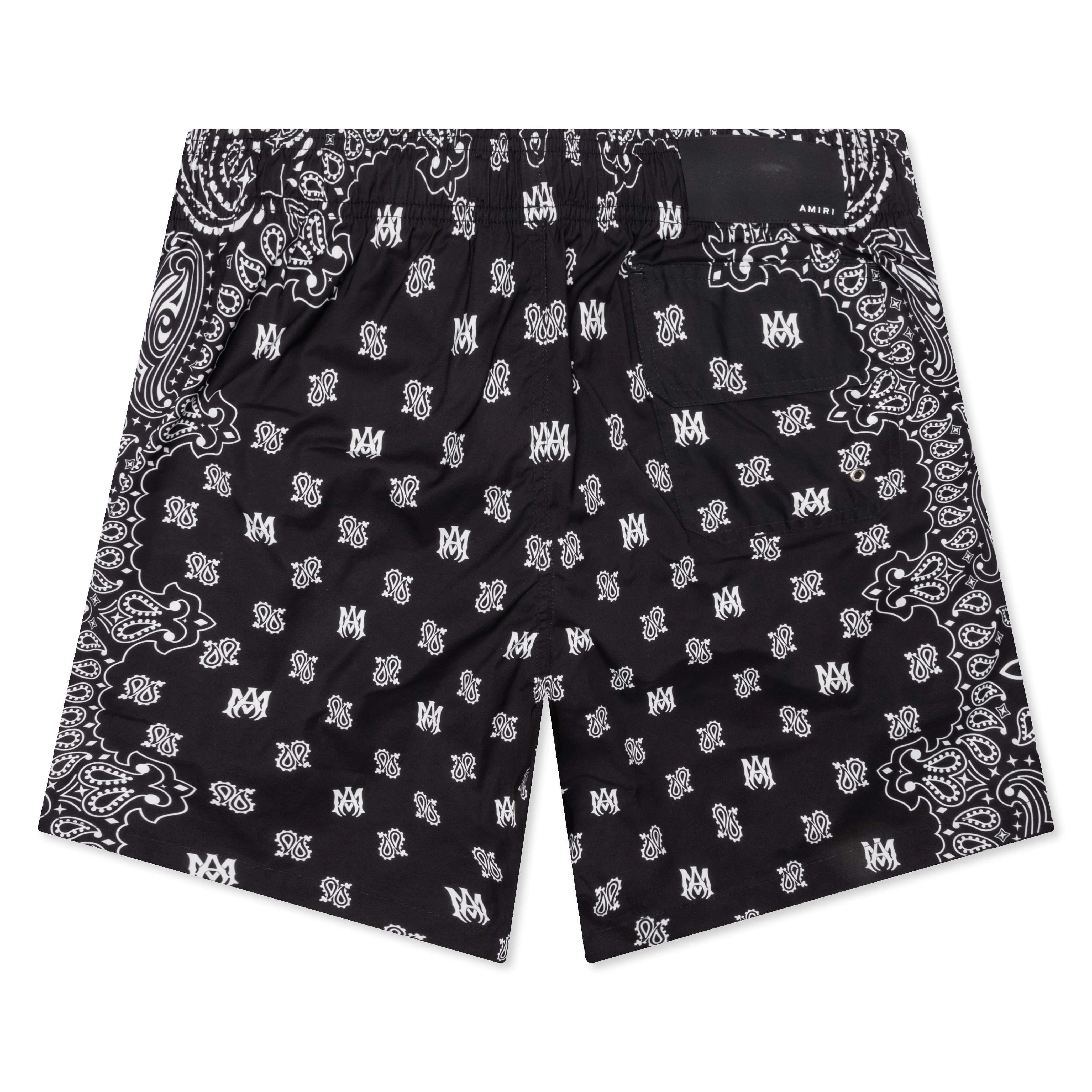 Bandana Paisley Swim Trunk - Black