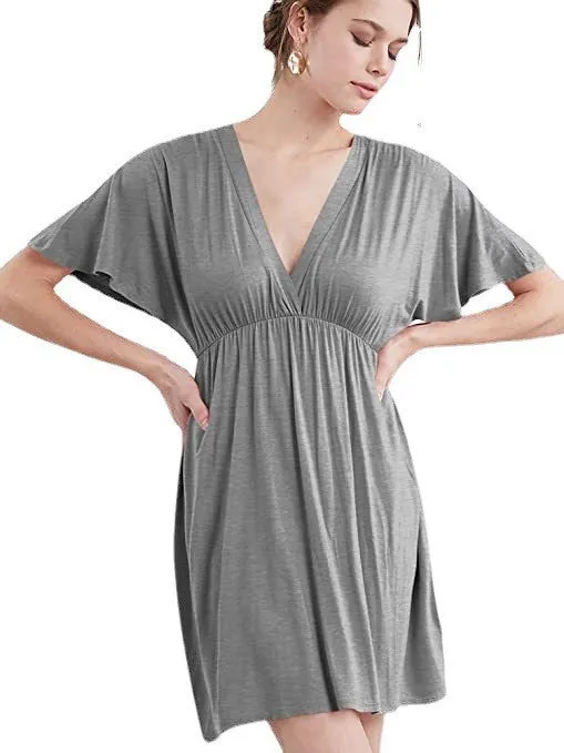 Batwing Sleeve Smock Summer Dress