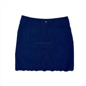 Beachtime Scallop Skort in Navy