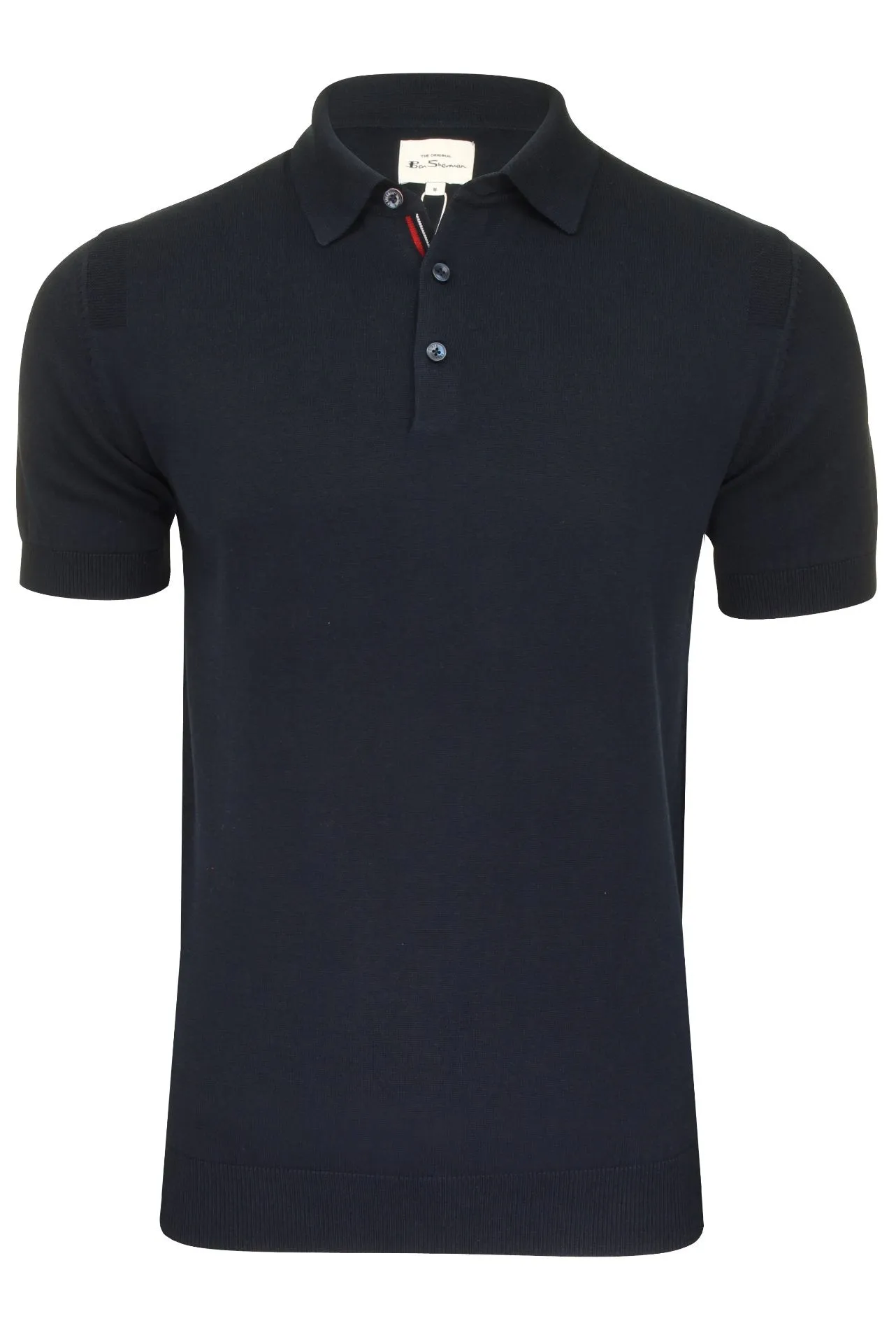 Ben Sherman Mens Signature Knitted Polo T-Shirt - Short Sleeved