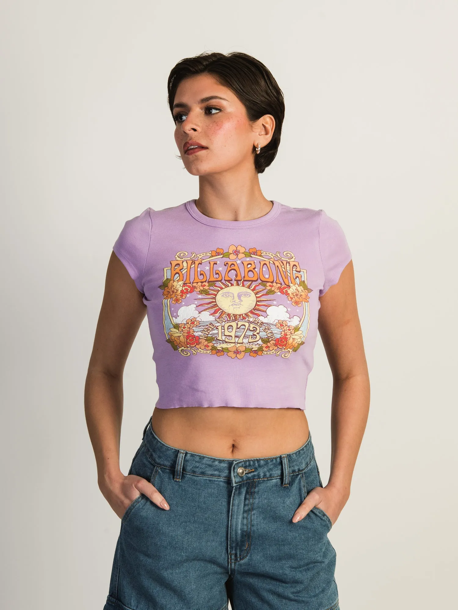 BILLABONG RISE WITH THE SUN CROPPED T-SHIRT