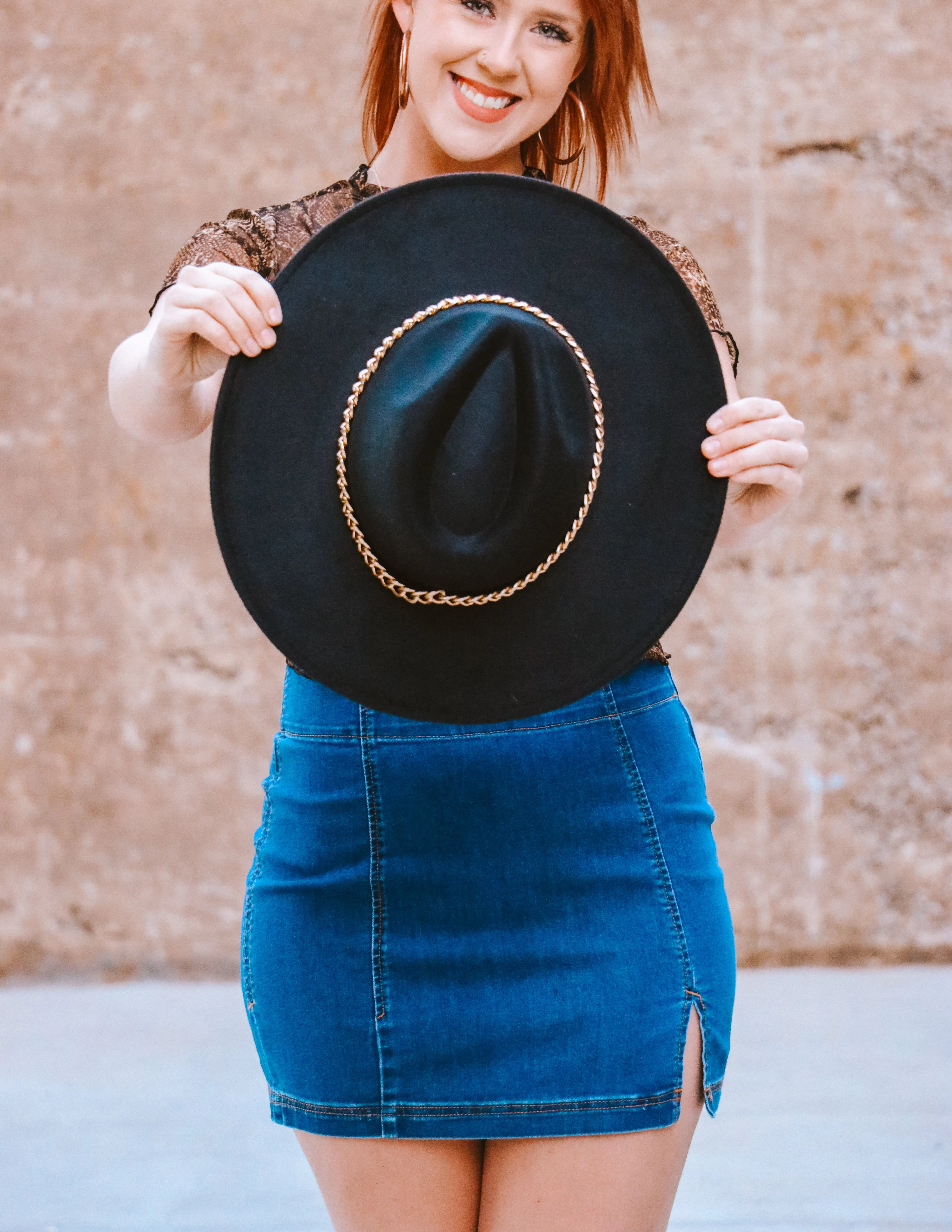 Black Chain Hat