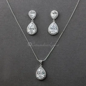 Bridal Pendant Set of Large Water Drops