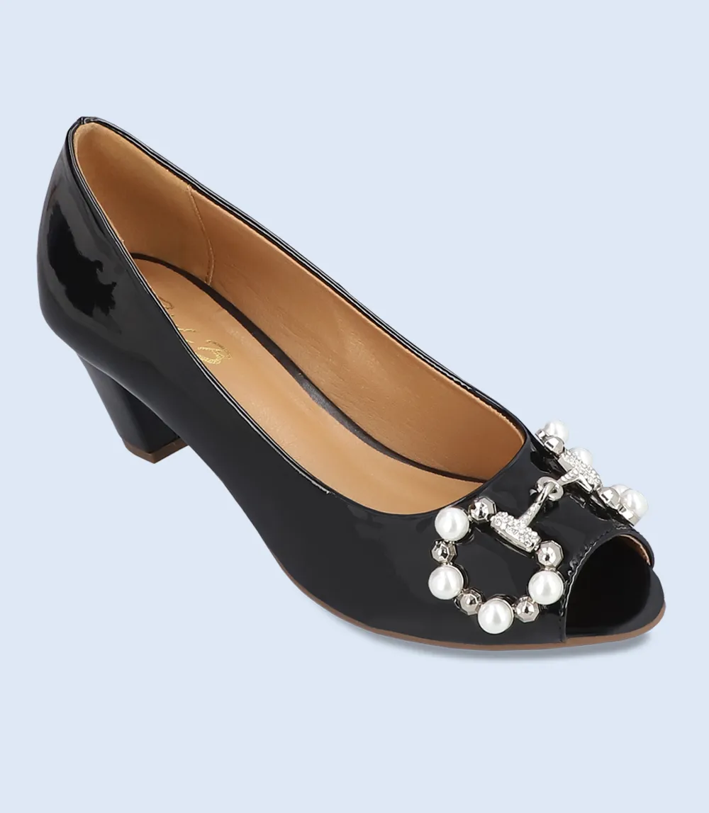 BW8341-BLACK-Women Casual Peep Toe's