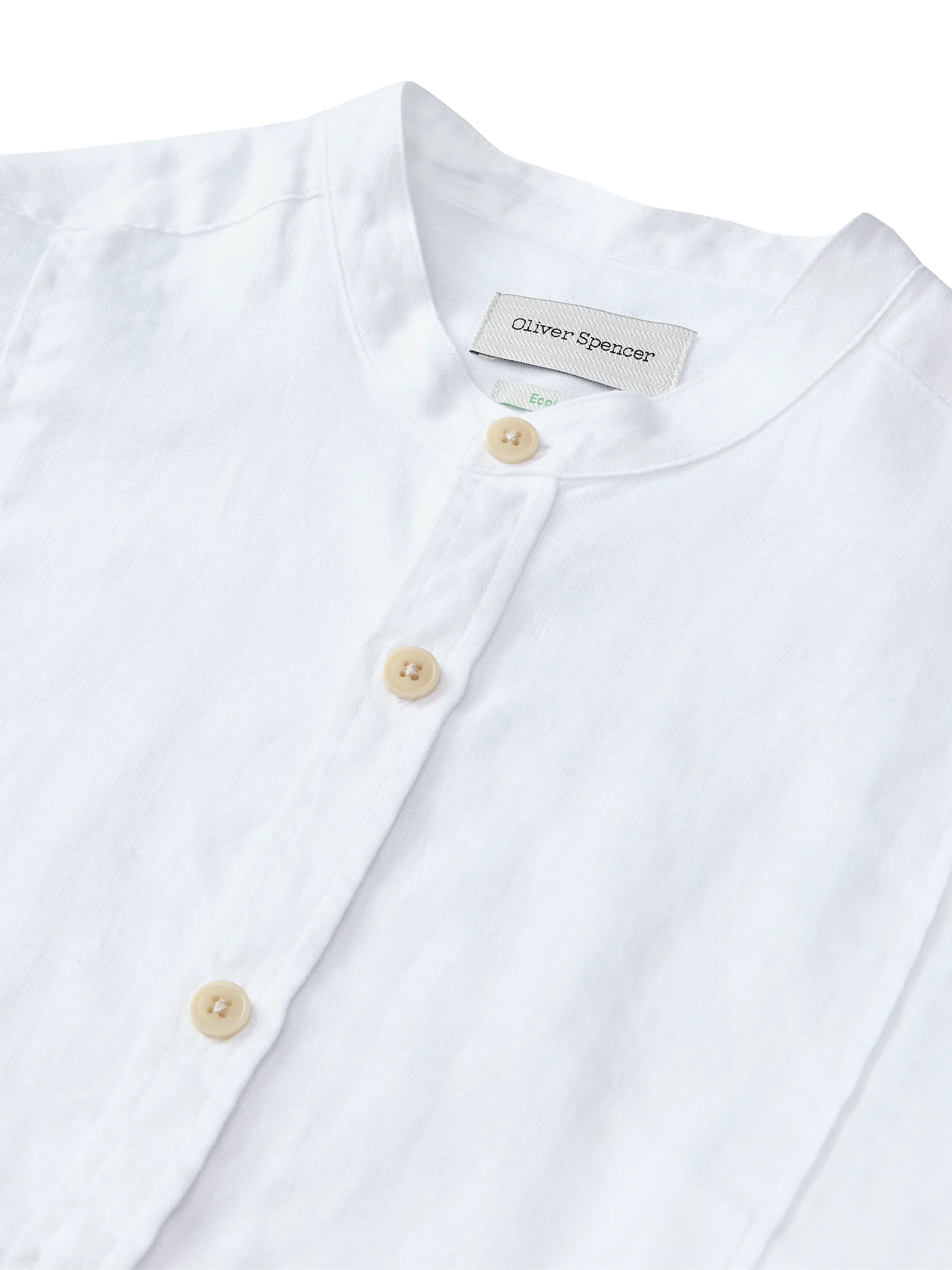 Collarless Ashcroft Shirt Bridford White