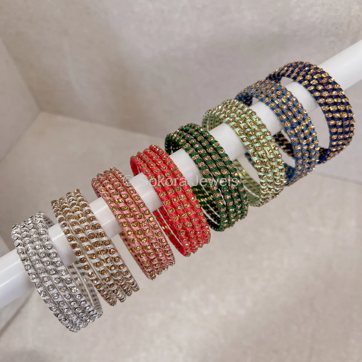 Coloured Thread Bangles