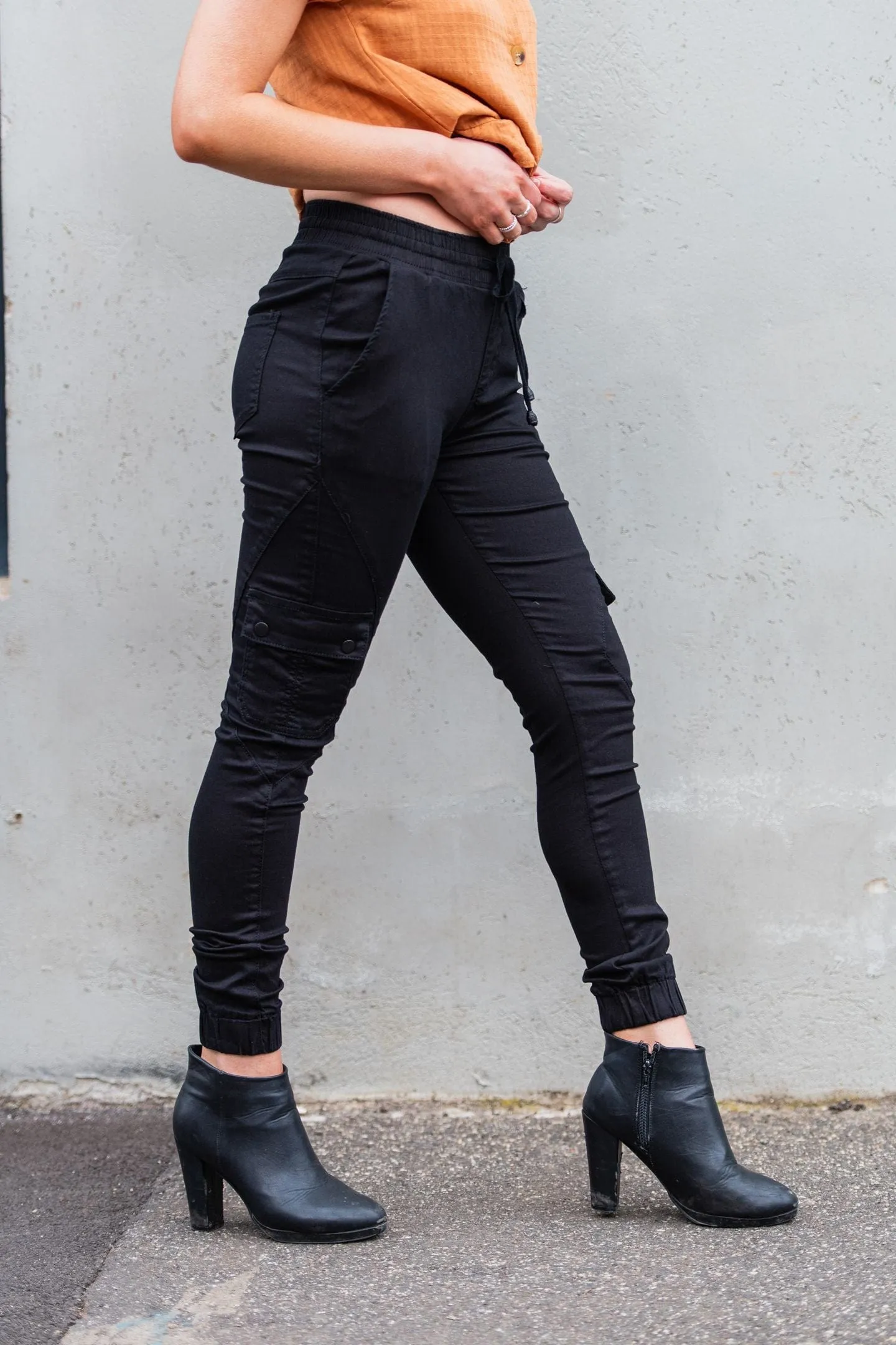 Country Denim Australia Cuff Black Cargo Jogger