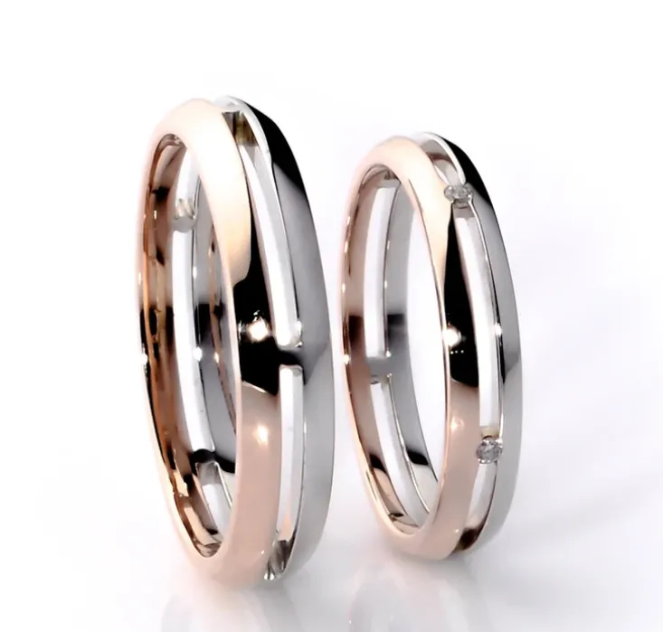 Couple Rings Diamond Wedding Ring Set - WM6