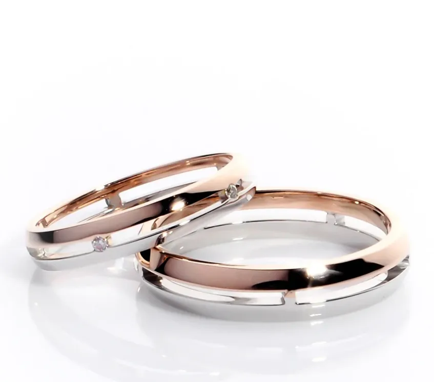 Couple Rings Diamond Wedding Ring Set - WM6