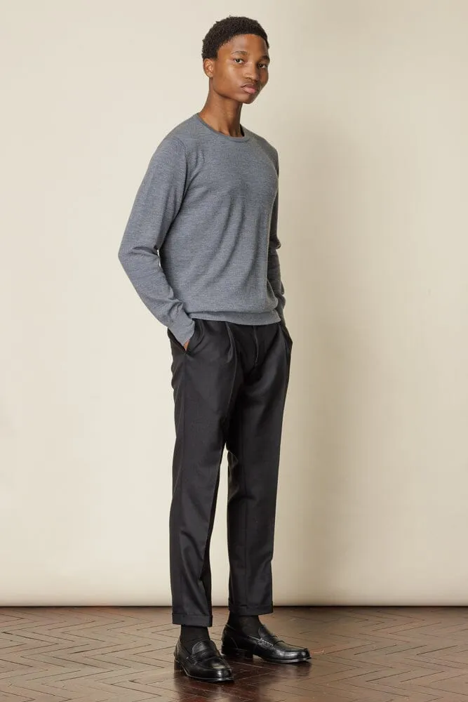 Crew Neck Merino Wool - Grey