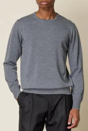 Crew Neck Merino Wool - Grey