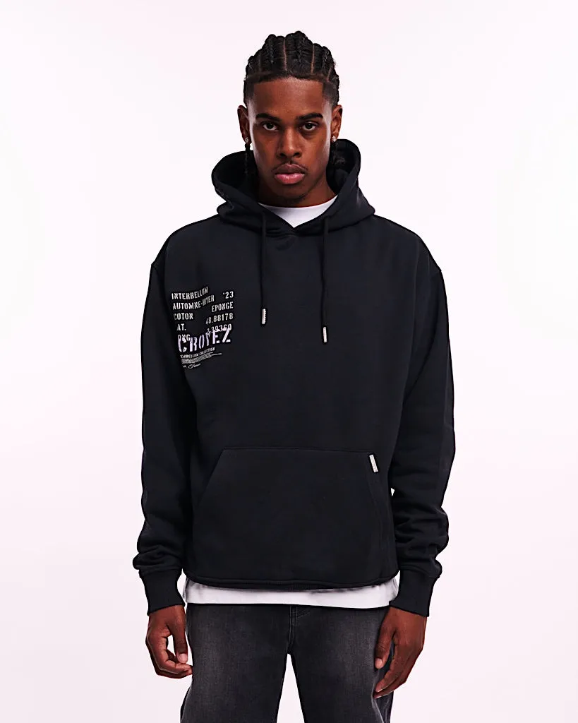 CROYEZ INTERBELLUM HOODIE - BLACK/PURPLE