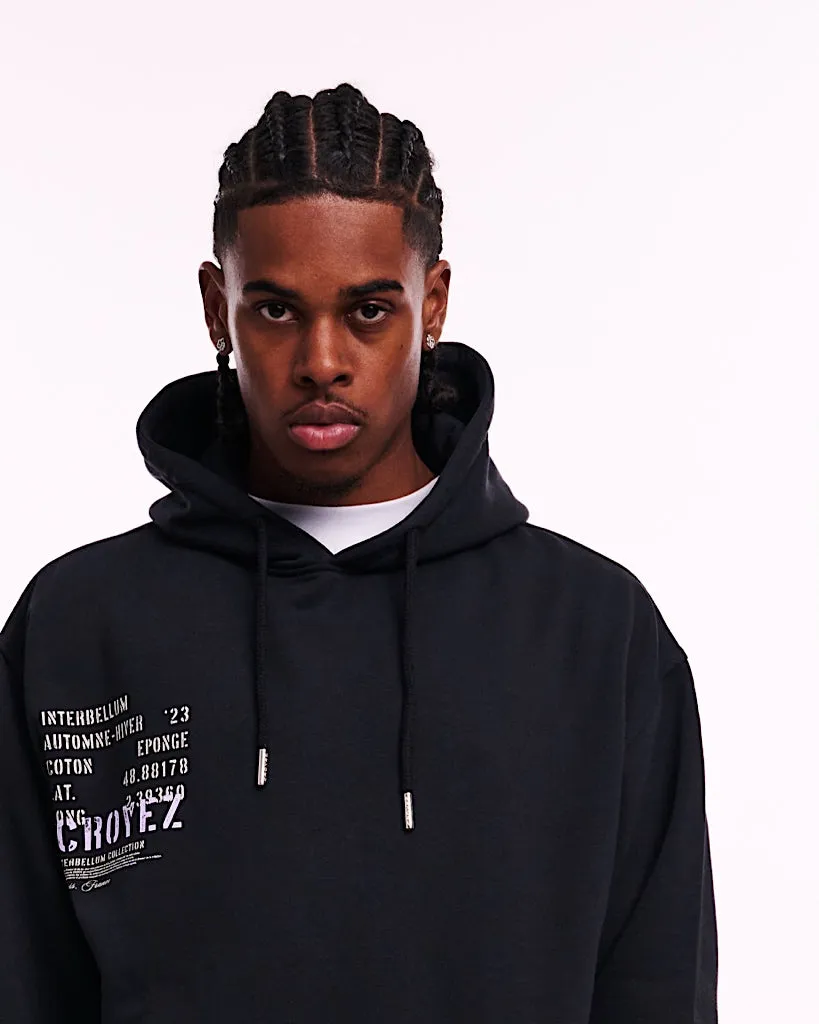 CROYEZ INTERBELLUM HOODIE - BLACK/PURPLE