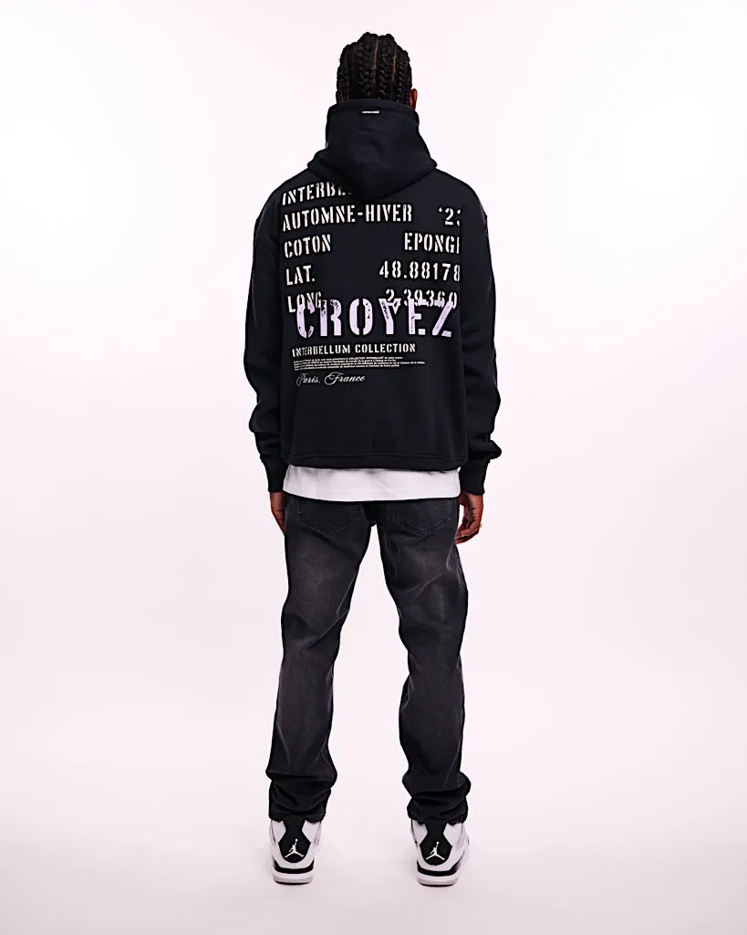 CROYEZ INTERBELLUM HOODIE - BLACK/PURPLE