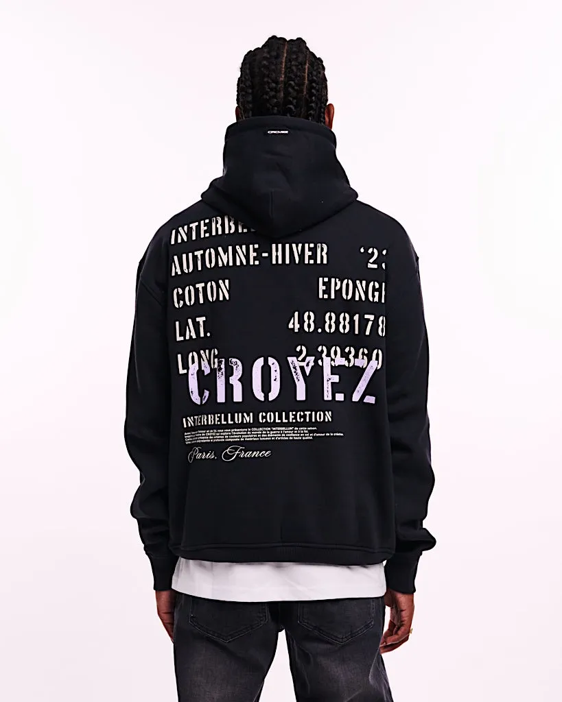 CROYEZ INTERBELLUM HOODIE - BLACK/PURPLE