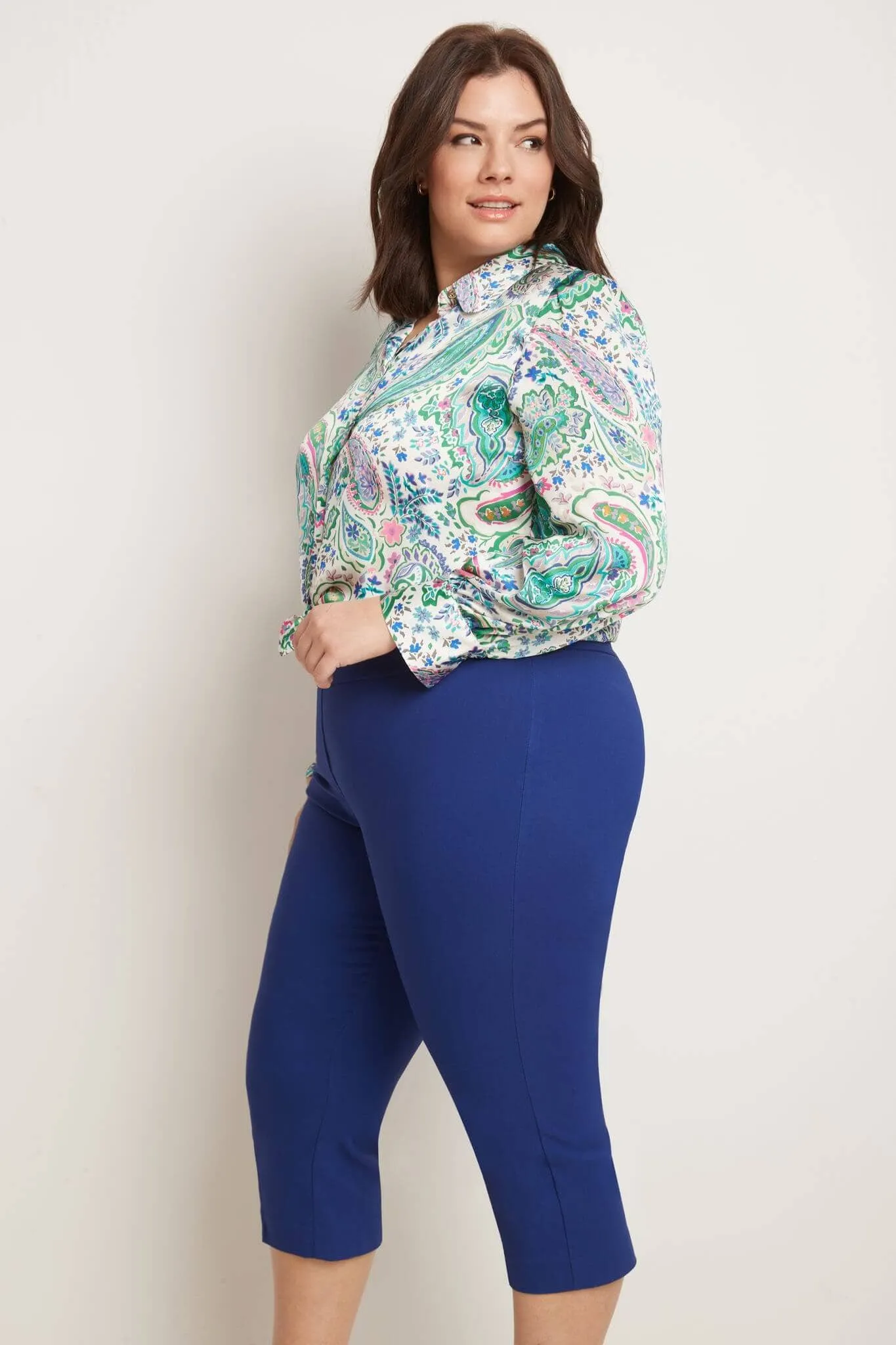 Curvy Capri with Flattering Wide Waistband