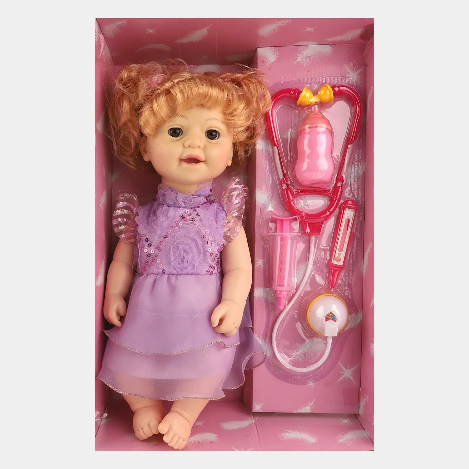 CUTE DOLL FACE MOVING DOLL & DOCTOR SET TOY