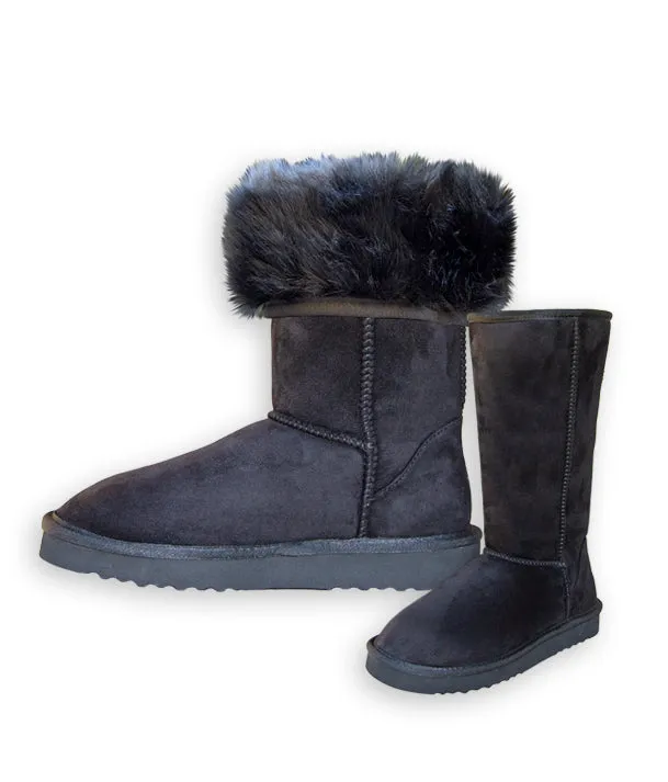 [Defective] Pawj Tall Boot | Black / Black Mink