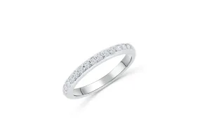 Diamond Wedding Band 0.42 ct tw Round-Cut 14K White Gold BAN063