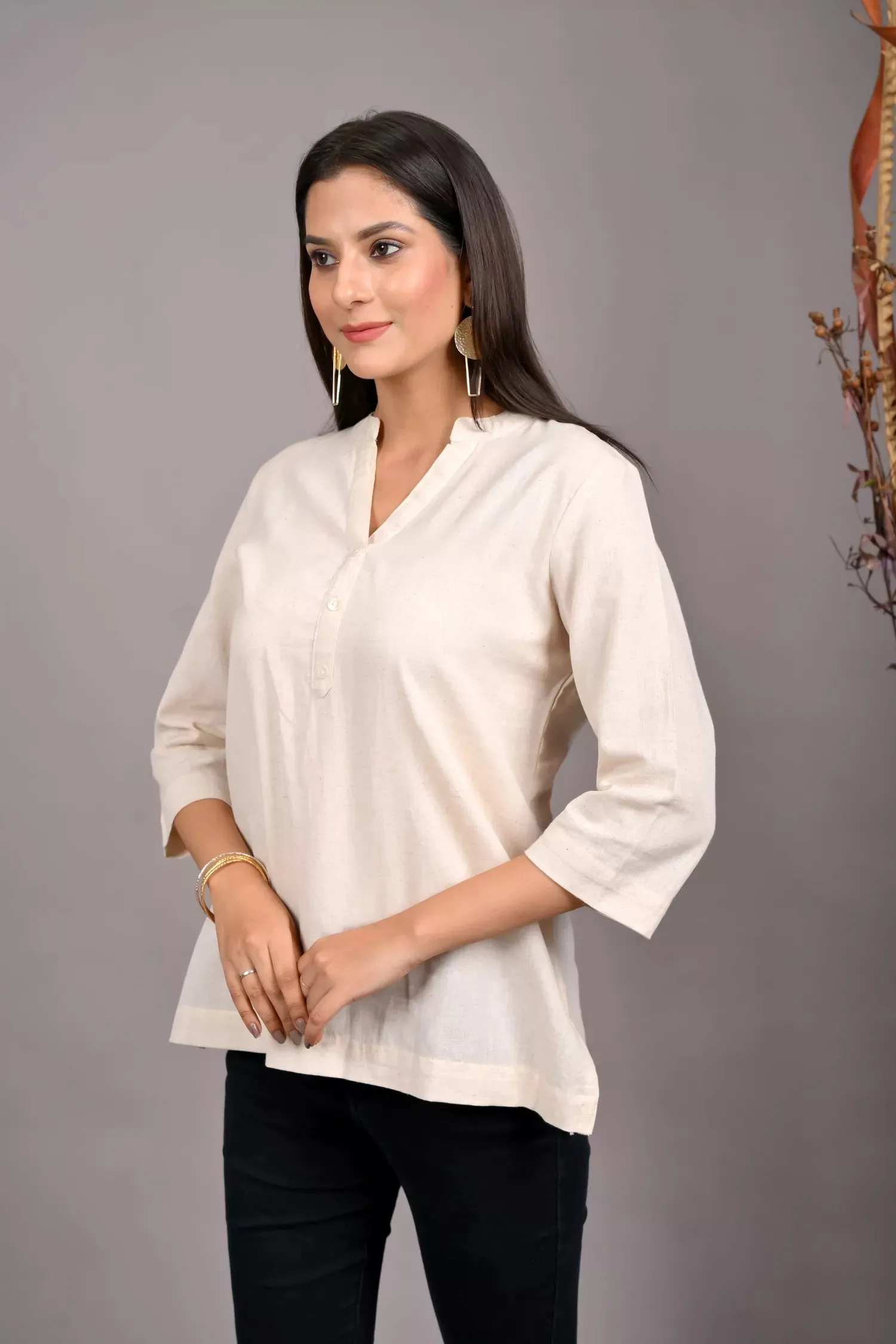 Ecru Short Kurti