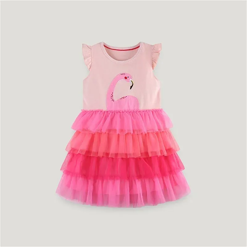 FLAMINGO Layered Tulle Dress