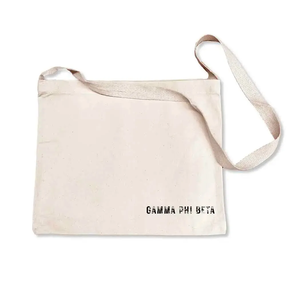 Gamma Phi Beta Sorority Messenger Bag with Cross Body Strap