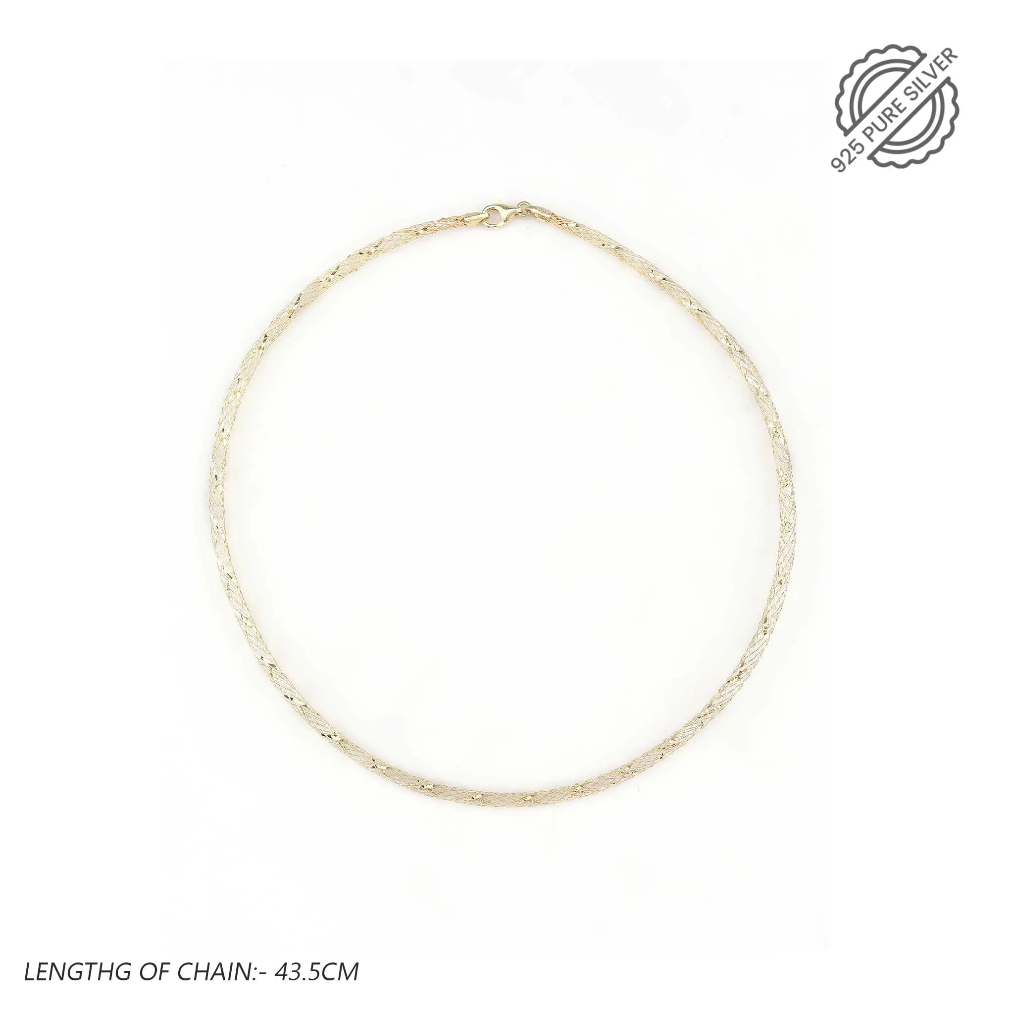 Gold Plated silver choker necklace