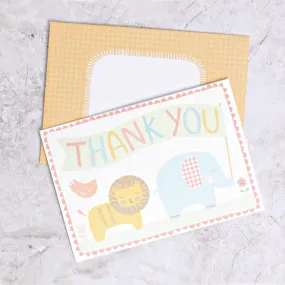 Happy Animal Thank You Cards