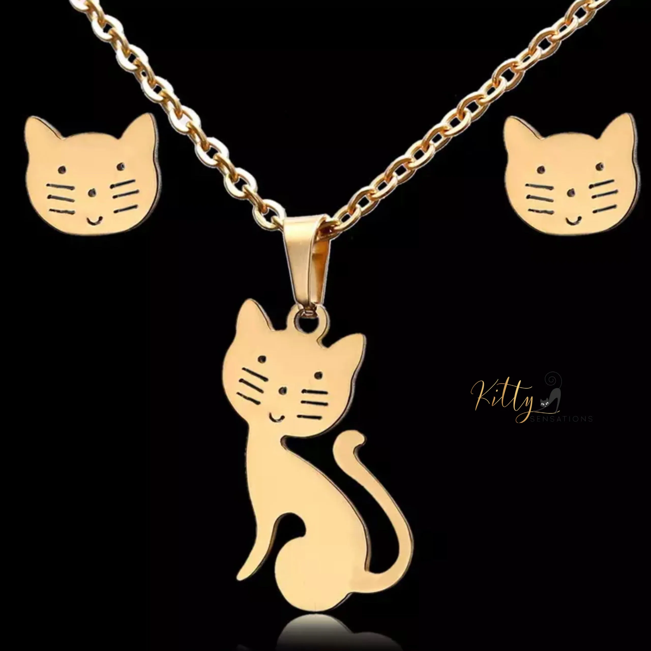 Happy Cat Gold Set (Gold Plated)