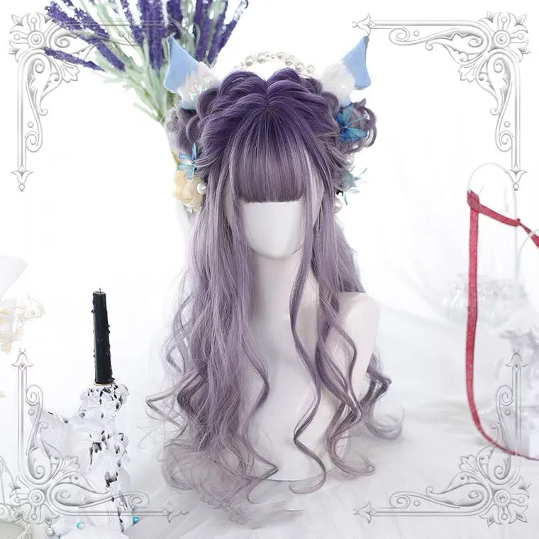 HARAJUKU LOLITA PASTEL PURPLE GRADIENT LONG CURLY WIG BY70164