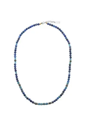 Intuition and Gratitude - Lapis Lazuli and Apatite Delicate Necklace