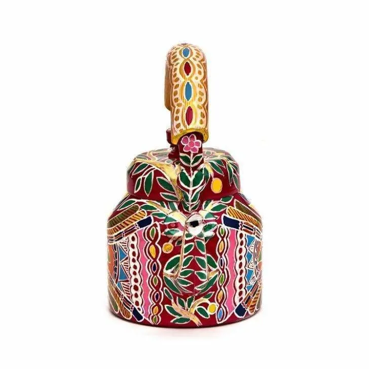 KAUSHALAM HAND PAINTED TEA KETTLE: PEACOCK